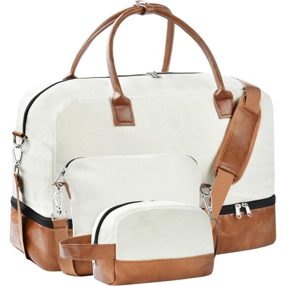 Leatvook Handbags - Travel Bags for Women Carry on Luggage Duffle Bag With Travel Toiletry Bag fo...